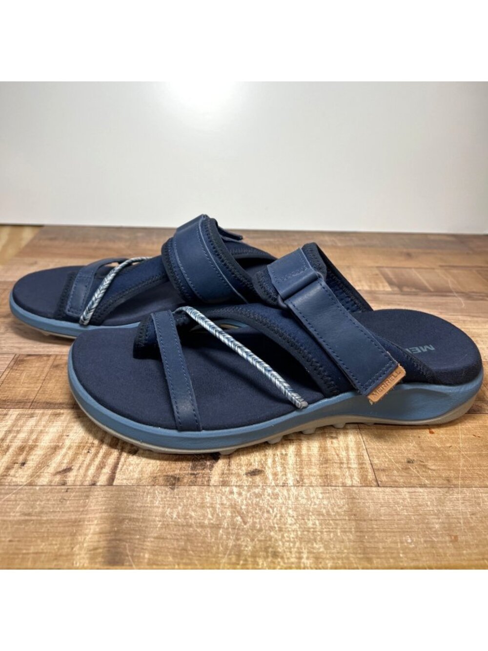 Merrell Womens Navy Floatmax Comfort Slide Sandals With Adjustable Straps 8M